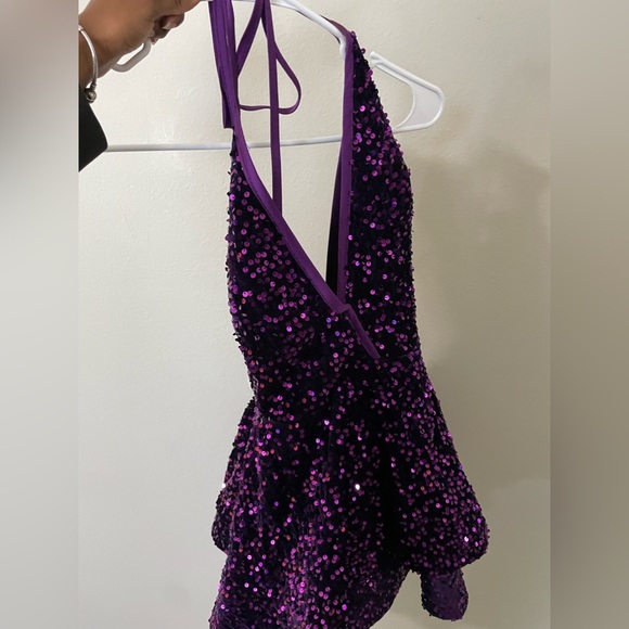Purple Sequin dress. - Picture 4 of 6